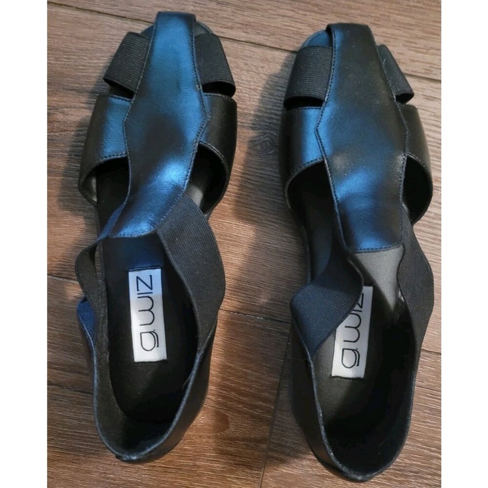 G Wiz Slip On Sandals, Black, Leather Bailey, Comfort Fit Women's Size 10 EUC